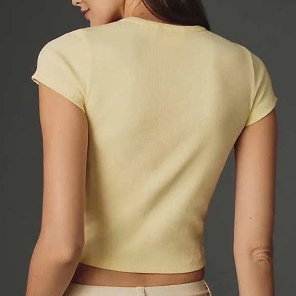 Maeve Blair Stretch Cotton Crop Tee, Anthropologie, L,
Light Yellow - Picture 2 of 8